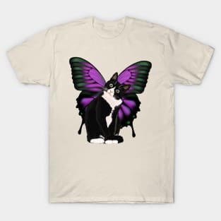 Black Fat Cat With Butterfly Wings Vol 3 T-Shirt